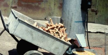 Installation pour éplucher le maïs